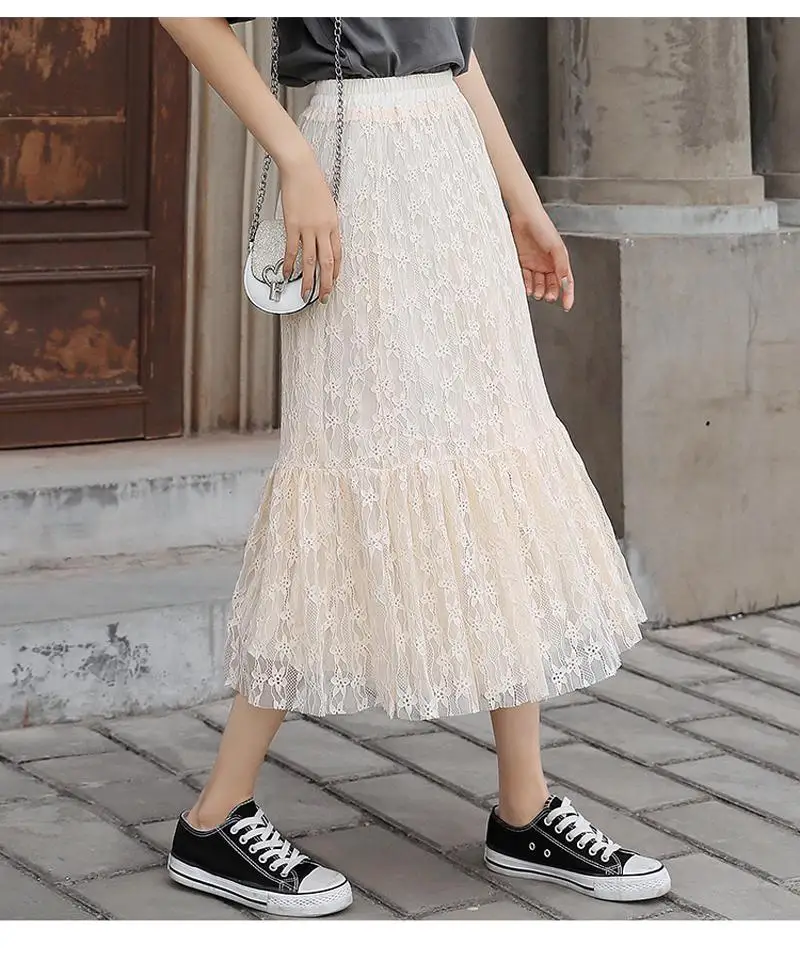 High Waist Lace Women Tulle Skirt Fashion Mesh Spring Summer Lady Long Skirt Party White Black Elastic
High Waist Lace Women Tulle Skirt Fashion Mesh Spring Summer Lady Long Skirt Party White Black Elastic