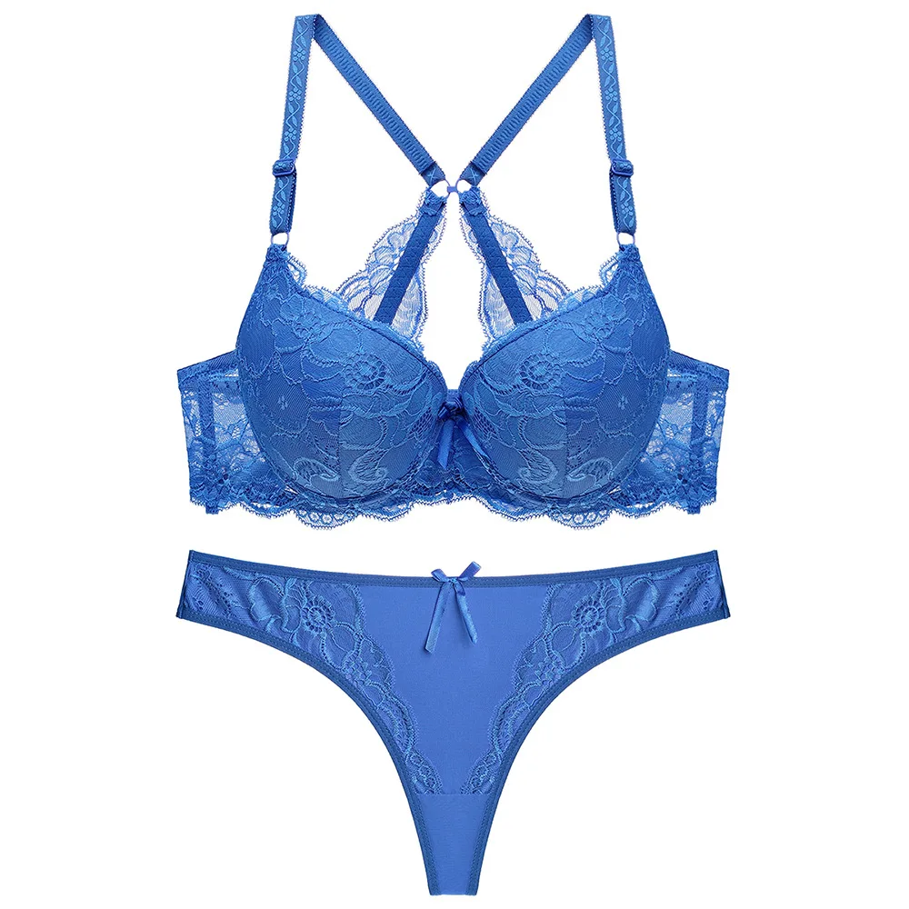 Solid color thin section beautiful back sexy bra set gathered nylon lace underwear set
Solid color thin section beautiful back sexy bra set gathered nylon lace underwear set