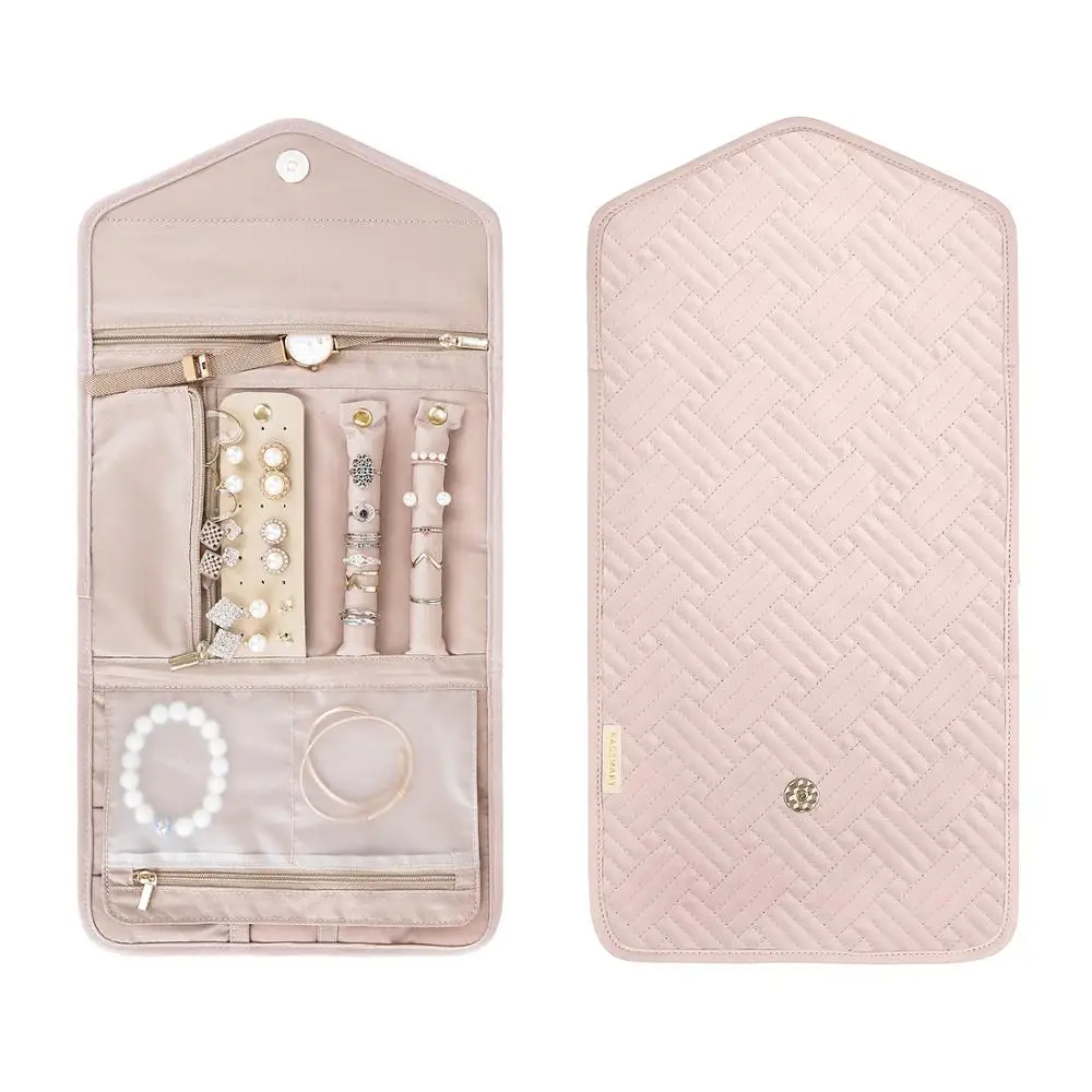 ECOSUSI Women Jewelry Bag Small Travel Rolls Lightweight Organizer for Necklace Holder Earring Ring Storage | Багаж и сумки