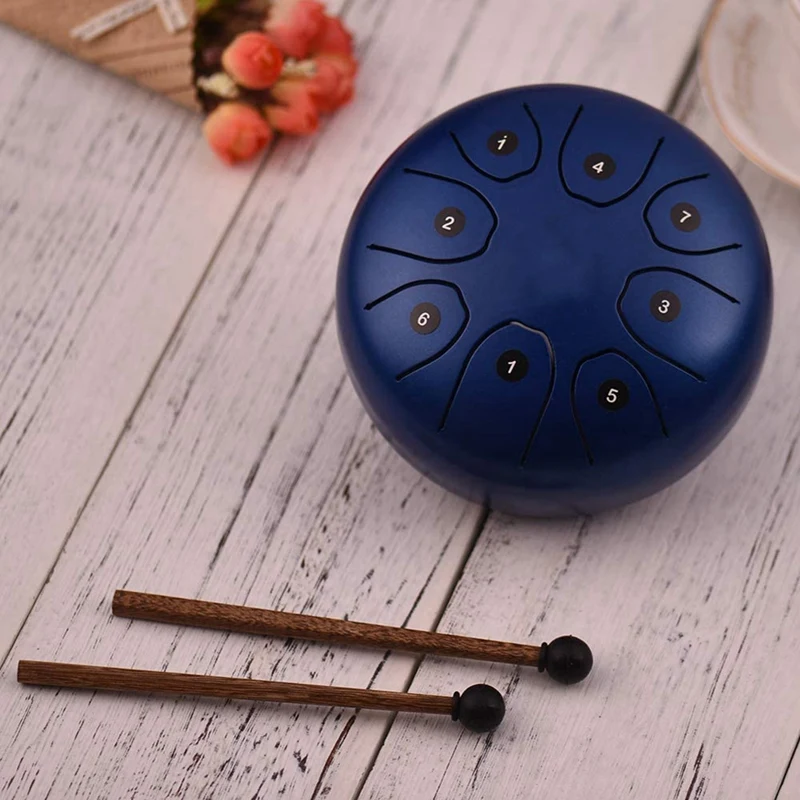 5.5 Inch Mini 8-Tone Steel Tongue Drum C Key Percussion Instrument Hand Pan Drum with Drum Mallets Carry Bag
5.5 Inch Mini 8-Tone Steel Tongue Drum C Key Percussion Instrument Hand Pan Drum with Drum Mallets Carry Bag