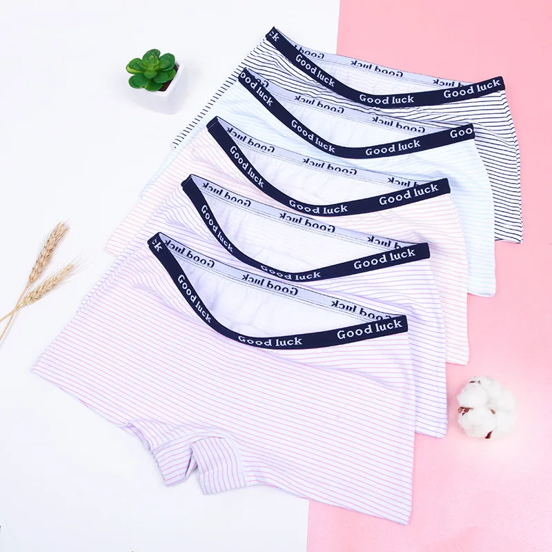 Girls Underwear Striped Letters Comfortable Breathable Underwear Ladies Mid-waist Seamless Summer Thin Boxer Briefs Sexy Panties
Girls Underwear Striped Letters Comfortable Breathable Underwear Ladies Mid-waist Seamless Summer Thin Boxer Briefs Sexy Panties
