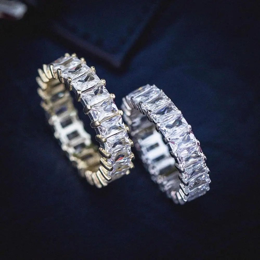 D & Z Багет Кольца в желтом и белом золоте 1 ряд пасьянс кольцо Tennis Медный Шарм ледяной кольцо Мода хип-хоп ювелирные изделия 
D & Z Багет Кольца в желтом и белом золоте 1 ряд пасьянс кольцо Tennis Медный Шарм ледяной кольцо Мода хип-хоп ювелирные изделия