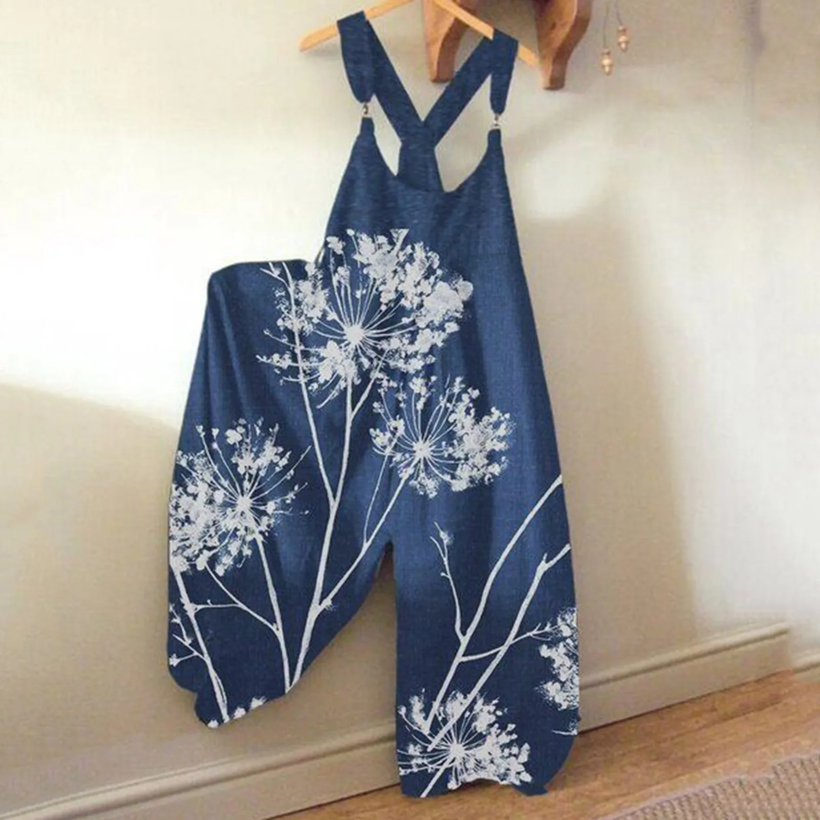 JAYCOSIN Women Casual Print Pocket Romper Long Playsuit Strap Loose Jumpsuit Female Loose Wide Leg Playsuits Fashion 2021 
JAYCOSIN Women Casual Print Pocket Romper Long Playsuit Strap Loose Jumpsuit Female Loose Wide Leg Playsuits Fashion 2021