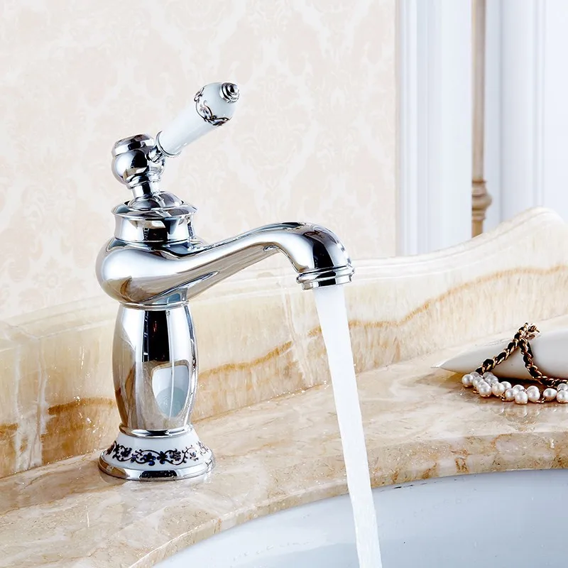 Upscale Retro Chrome Silver Bathroom Basin Faucets Mixer Cold & Hot Water Tap Washbasin Tap For Household And Hotel
Upscale Retro Chrome Silver Bathroom Basin Faucets Mixer Cold & Hot Water Tap Washbasin Tap For Household And Hotel