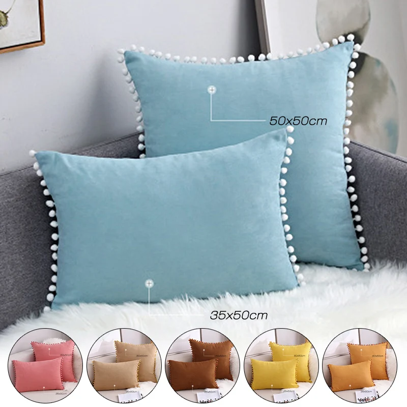30x50cm/50x50cm Velvet Pom Pom Pillowcase Velvet Solid Color Throw Pillow Covers For Couch Sofa Bed Car Decor Cushion Covers
30x50cm/50x50cm Velvet Pom Pom Pillowcase Velvet Solid Color Throw Pillow Covers For Couch Sofa Bed Car Decor Cushion Covers