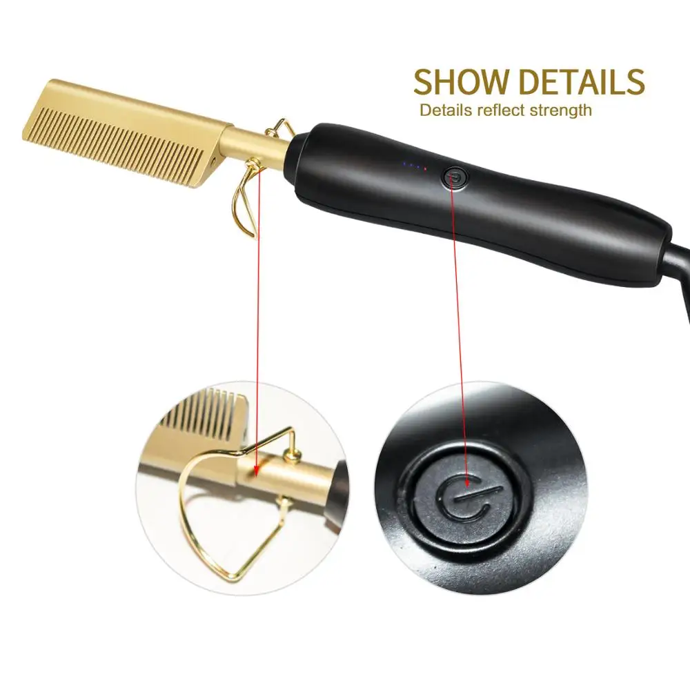 3 in1 Hot Comb Beard Hair Straightener Brush Quick Heater Ionic Electric Straighting Curling Comb Multifunctional Hair Styling
3 in1 Hot Comb Beard Hair Straightener Brush Quick Heater Ionic Electric Straighting Curling Comb Multifunctional Hair Styling