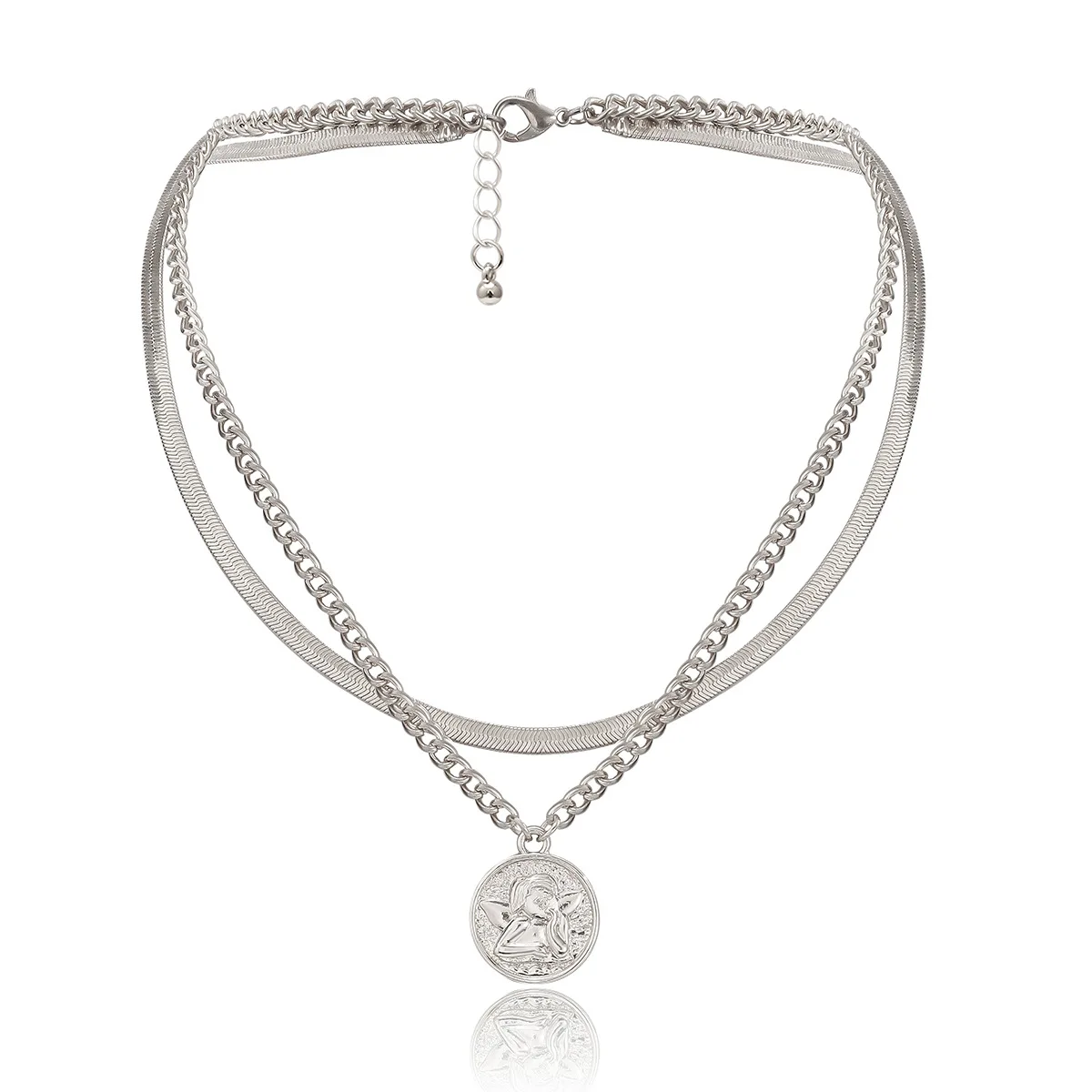 Alloy Metal Golden Angel Round Double Layered Belt Clavicle Ladies Sweater Necklace Popular Fashion Kick Beautiful Daily Jewelry
Alloy Metal Golden Angel Round Double Layered Belt Clavicle Ladies Sweater Necklace Popular Fashion Kick Beautiful Daily Jewelry
