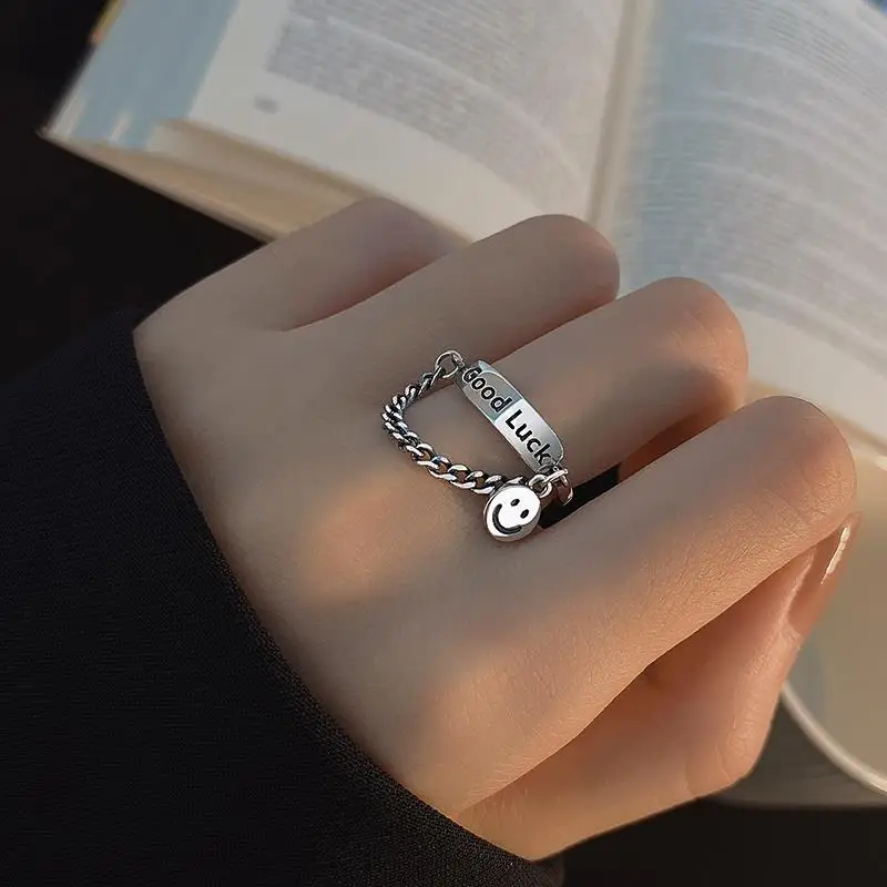 925 Sterling Silver Goodlucky Ring Female Fashion Personalized Niche Design Disco Jumping Ring Internet Celebrity Ins Style
925 Sterling Silver Goodlucky Ring Female Fashion Personalized Niche Design Disco Jumping Ring Internet Celebrity Ins Style