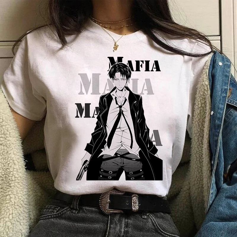 Streetwear Levi Ackerman Attack On Titan Anime Comics t shirt Top Oversized Cotton Graphic Printed Casual Cartoon Tee T-Shirt 
Streetwear Levi Ackerman Attack On Titan Anime Comics t shirt Top Oversized Cotton Graphic Printed Casual Cartoon Tee T-Shirt