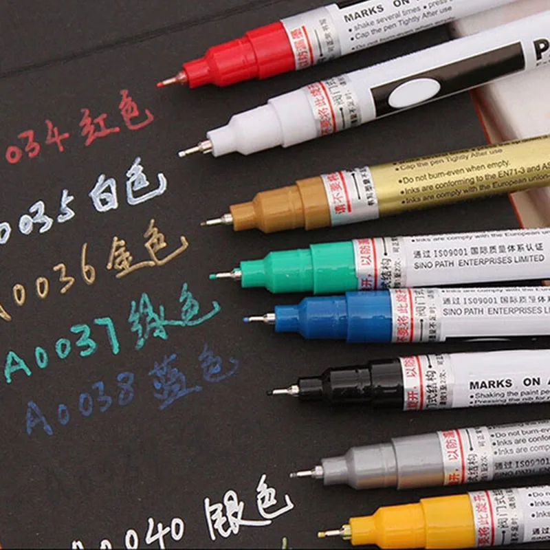 1 Pcs Metallic Marker 8 Colors to Choose 0.7mm Extra Fine Point Paint Marker Non-toxic Permanent Marker Pen DIY Art Marker 
1 Pcs Metallic Marker 8 Colors to Choose 0.7mm Extra Fine Point Paint Marker Non-toxic Permanent Marker Pen DIY Art Marker