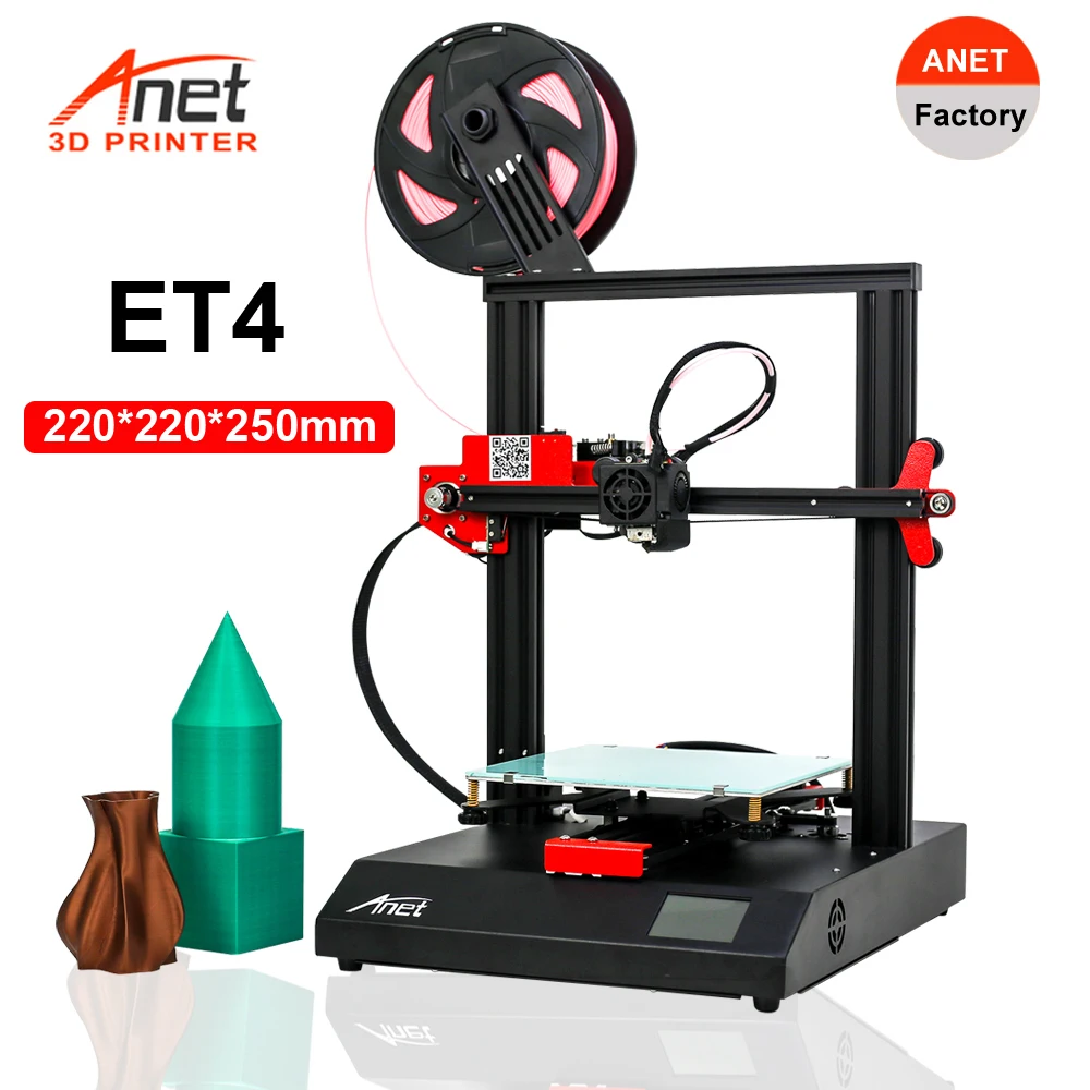 

Anet ET4 3D принтер Высокая точность экструдер Prusa i3 DIY набор с авто кровать Выравнивающая поддержка с открытым исходным кодом Marlin