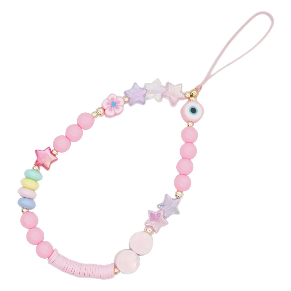 Mobile Phone Chain Soft Ceramic Mobile Phone Anti-lost Rope Short Acrylic Pink Round Bead Key Chain Women's
Mobile Phone Chain Soft Ceramic Mobile Phone Anti-lost Rope Short Acrylic Pink Round Bead Key Chain Women's