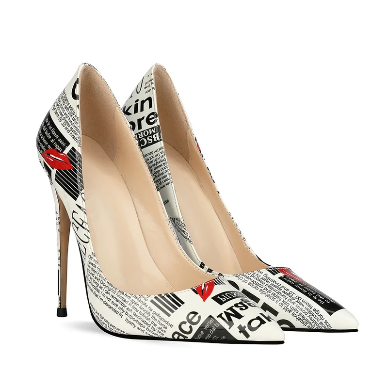 Large high heels 34-45 fashion sexy banquet high heels hip hop lettered graffiti shallow pointed single women shoes heels
Large high heels 34-45 fashion sexy banquet high heels hip hop lettered graffiti shallow pointed single women shoes heels