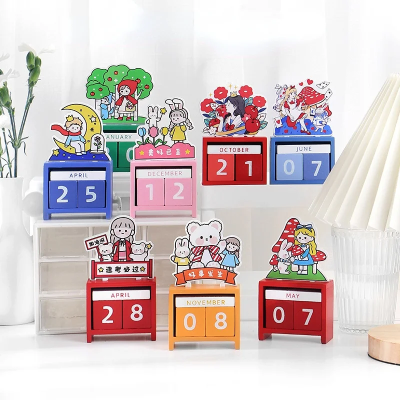 2021 Creative Wooden Calendar Dreamwalking Wonderland Series Perpetual Calendar DIY Desktop Decoration Reusable Office Supplies
2021 Creative Wooden Calendar Dreamwalking Wonderland Series Perpetual Calendar DIY Desktop Decoration Reusable Office Supplies