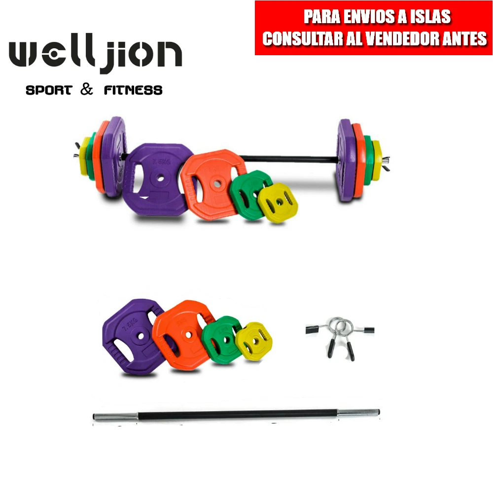BAR WITH WEIGHTS, BARBELL AND ACCESSORY, FOR BODY PUMP, MUSCULATION, FITNESS, 20-50 KG, FREE SHIPPING
BAR WITH WEIGHTS, BARBELL AND ACCESSORY, FOR BODY PUMP, MUSCULATION, FITNESS, 20-50 KG, FREE SHIPPING