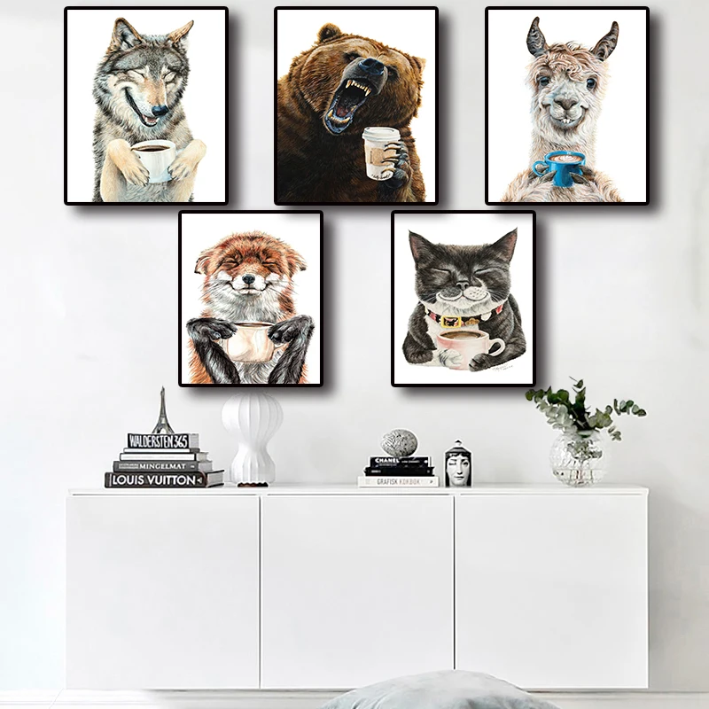 Animal Funny Spoof Coffee Office Poster Living Room Bedroom Quality Canvas Painting Art Home Wall Decor Picture
Animal Funny Spoof Coffee Office Poster Living Room Bedroom Quality Canvas Painting Art Home Wall Decor Picture