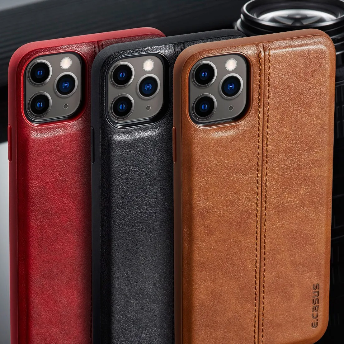 Ультратонкий кожаный чехол для iPhone 11 Pro Max XS XR X 8 7 Plus 6 6s|Бамперы| |