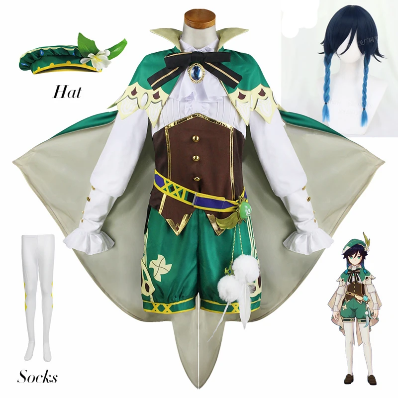 Anime Game Genshin Impact Barbatos Cosplay Costume Venti Halloween Carnival Party Adult Women Dress Wendy Uniform Suit
Anime Game Genshin Impact Barbatos Cosplay Costume Venti Halloween Carnival Party Adult Women Dress Wendy Uniform Suit