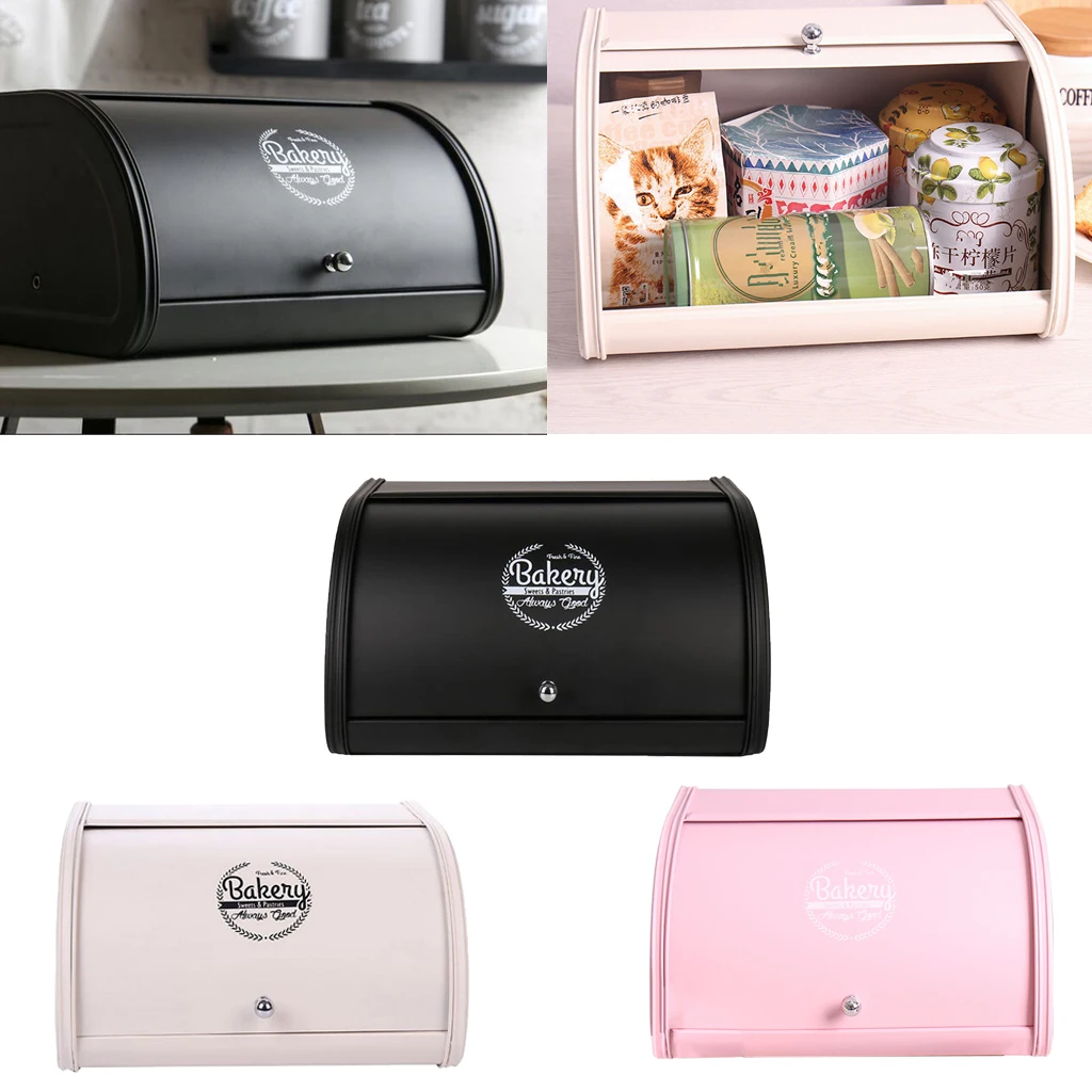 Iron Bread Box Retro Bin Cake Pastry Basket Roll Lid Storage Organizer, Black Pink & White, for Pastries, Toast and More
Iron Bread Box Retro Bin Cake Pastry Basket Roll Lid Storage Organizer, Black Pink & White, for Pastries, Toast and More
