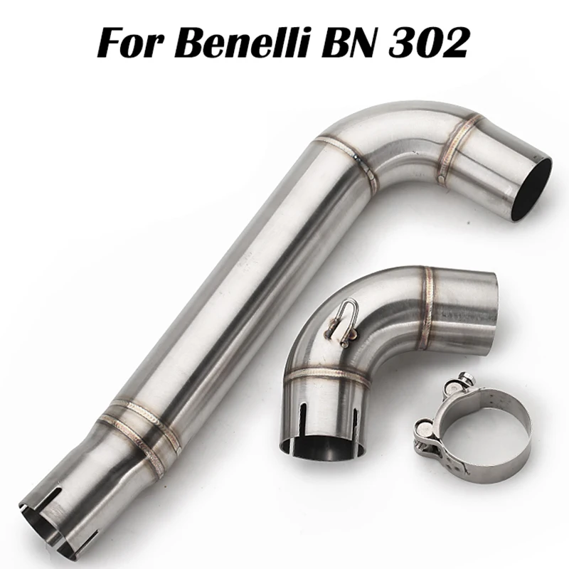 

51mm Motorcycle Exhaust Muffler Pipe System Silp on for Benelli BN 302 BN302 2016 2017 2018 2019 Middle Link Pipe Connection