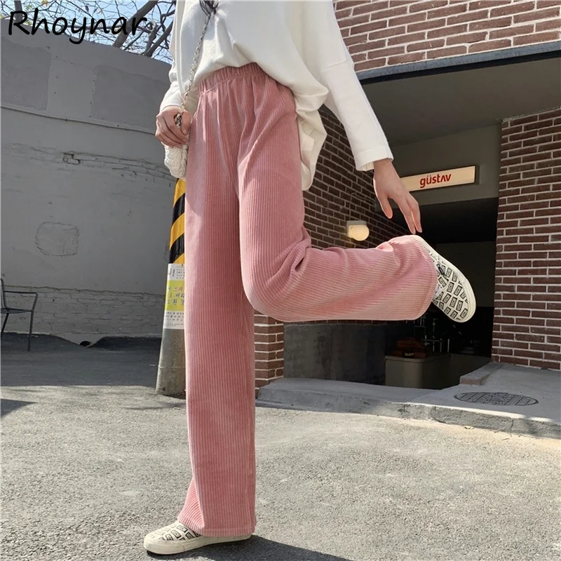 Corduroy Pants Women Straight Elastic Waist Students Elegant Ladies All-match Autumn Plus Velvet Trousers Harajuku Trendy Chic
Corduroy Pants Women Straight Elastic Waist Students Elegant Ladies All-match Autumn Plus Velvet Trousers Harajuku Trendy Chic