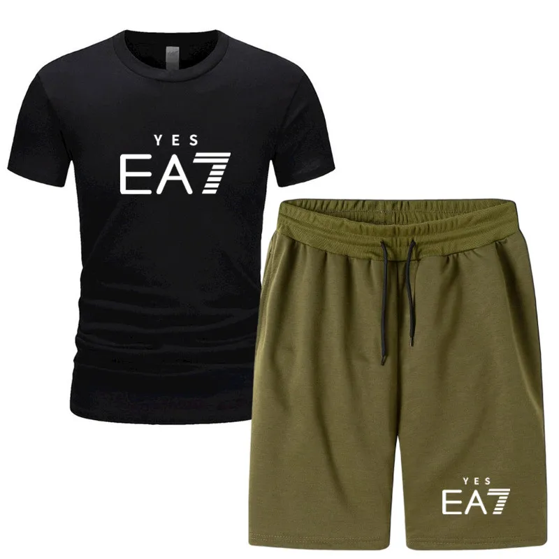 New summer fashion casual YES letters brand men's suit sports shorts + men's sports shirt short-sleeved T-shirt 2-piece set
New summer fashion casual YES letters brand men's suit sports shorts + men's sports shirt short-sleeved T-shirt 2-piece set