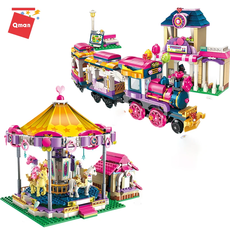 Серия QMAN Girls, Сказочная карусель, цветные праздничные строительные блоки, друзья для девочек, фигурки, игрушки для детей, подарок
Серия QMAN Girls, Сказочная карусель, цветные праздничные строительные блоки, друзья для девочек, фигурки, игрушки для детей, подарок