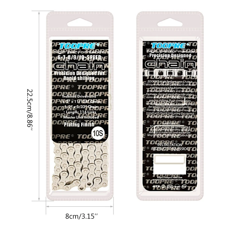 Mountain Road Bike Chain 8/9/10/11 Speed Universal 24/27/30/33 Speed Shift Chain Cycling Chain with Magic Buckle
Mountain Road Bike Chain 8/9/10/11 Speed Universal 24/27/30/33 Speed Shift Chain Cycling Chain with Magic Buckle