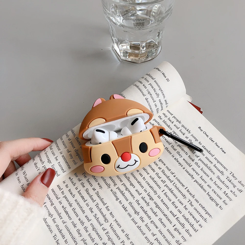Disney Chip'D Silicone Airpods Case Kawaii Wireless Bluetooth Headset Protection Shell For Airpods pro or 1 2 
Disney Chip'D Silicone Airpods Case Kawaii Wireless Bluetooth Headset Protection Shell For Airpods pro or 1 2
