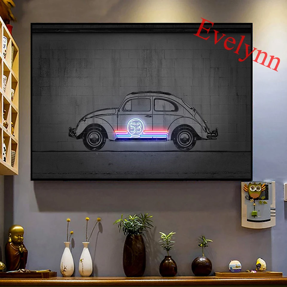 Herbie Poster, Beetle Car Poster Neon Poster Wall Art Print Poster Canvas Street Art Modular Pictures For Living Room Home Decor
Herbie Poster, Beetle Car Poster Neon Poster Wall Art Print Poster Canvas Street Art Modular Pictures For Living Room Home Decor