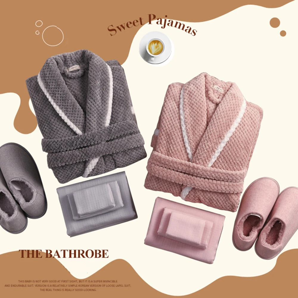 New Winter Thickened Flannel Pineapple Pattern Long Sleeve Girl Night Robe F1748
New Winter Thickened Flannel Pineapple Pattern Long Sleeve Girl Night Robe F1748