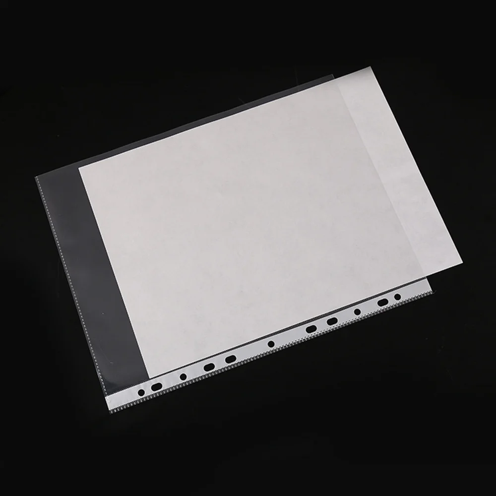 200pcs 11 Hole Clear Sheet Protectors Enviornmentally Friendly PP Material Acid Free