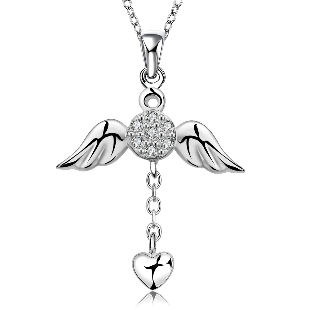 ZEMIOR Angel Heart Pendant Necklaces For Women 5A Clear Cubic Zirconia White Romantic Necklace Girl Anniversary Fashion Jewelry
ZEMIOR Angel Heart Pendant Necklaces For Women 5A Clear Cubic Zirconia White Romantic Necklace Girl Anniversary Fashion Jewelry