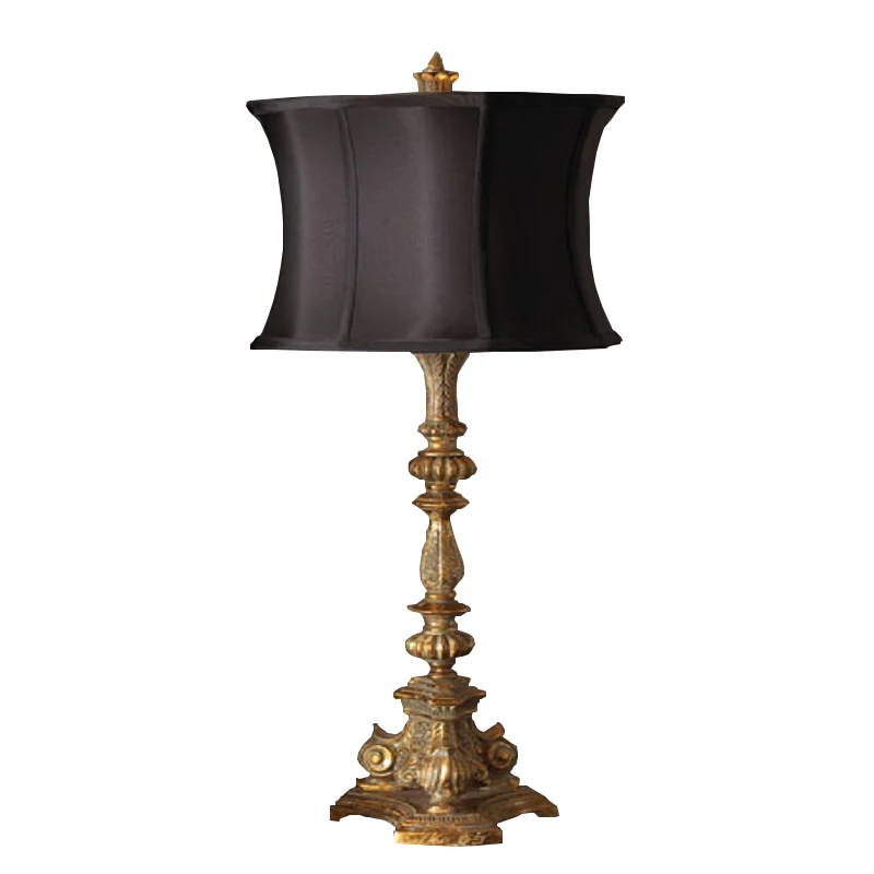 

Американский кантри Ретро Резьба по дереву настольная лампа барокко антикварная лампа вилла гостиная спальня прикроватная лампа