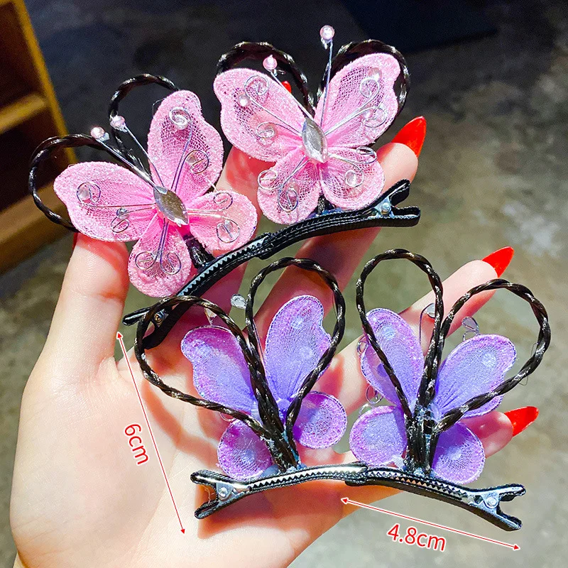 Children'S Hanfu Headdress Girls Baby Butterfly Wig Braids Hairpin Little Girl Antique Pair Clip Hair Accessories Kids Headwear
Children'S Hanfu Headdress Girls Baby Butterfly Wig Braids Hairpin Little Girl Antique Pair Clip Hair Accessories Kids Headwear