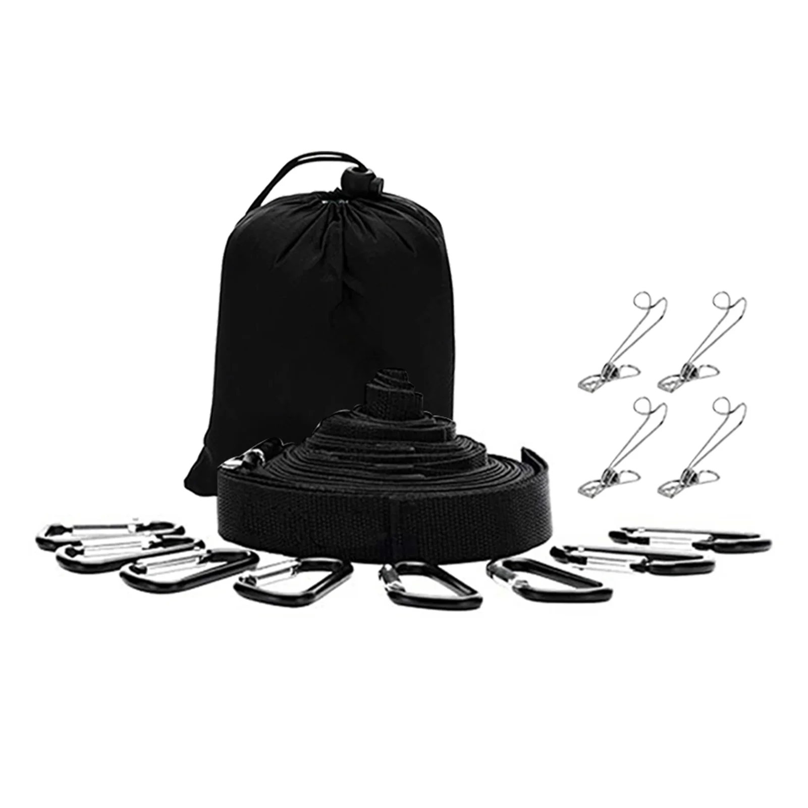 Campsite Storage Strap Practical Outdoor Windproof Organizer Clothesline Hiking Durable With Carabiners Clips For Hanging
Campsite Storage Strap Practical Outdoor Windproof Organizer Clothesline Hiking Durable With Carabiners Clips For Hanging