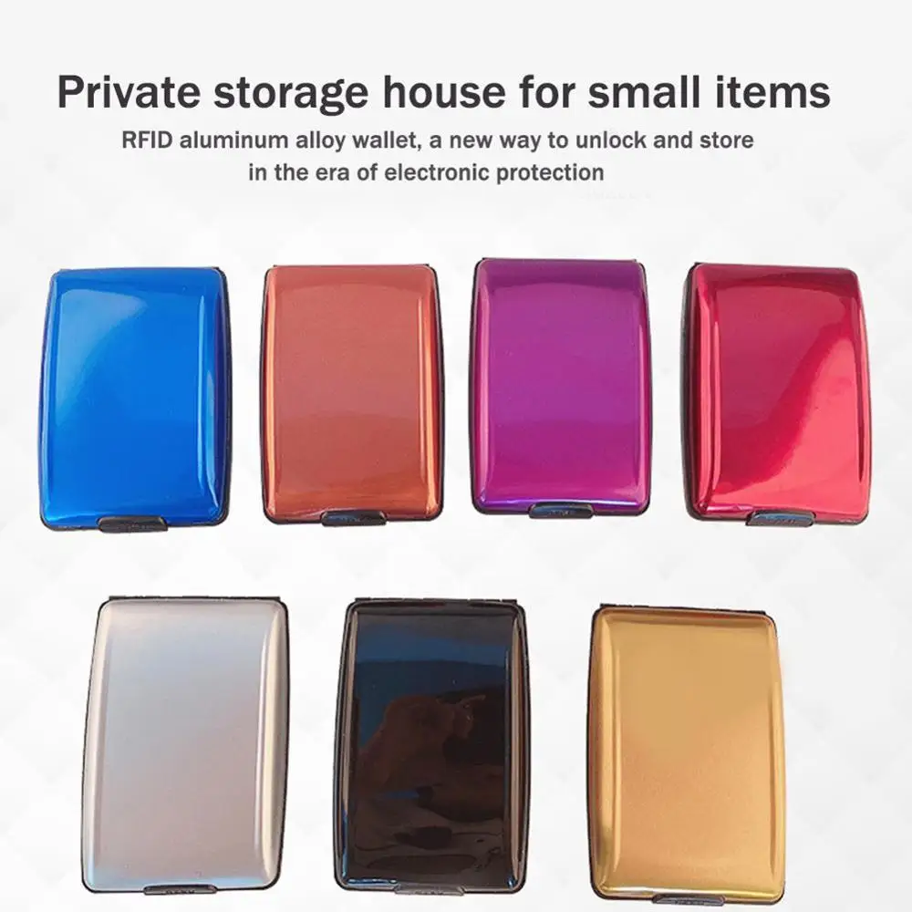 Aluminum Wallet Bank Card Blocking Hard Case Wallet Credit Card Anti-RFID Scanning Protect Card Holder Dropshipping
Aluminum Wallet Bank Card Blocking Hard Case Wallet Credit Card Anti-RFID Scanning Protect Card Holder Dropshipping