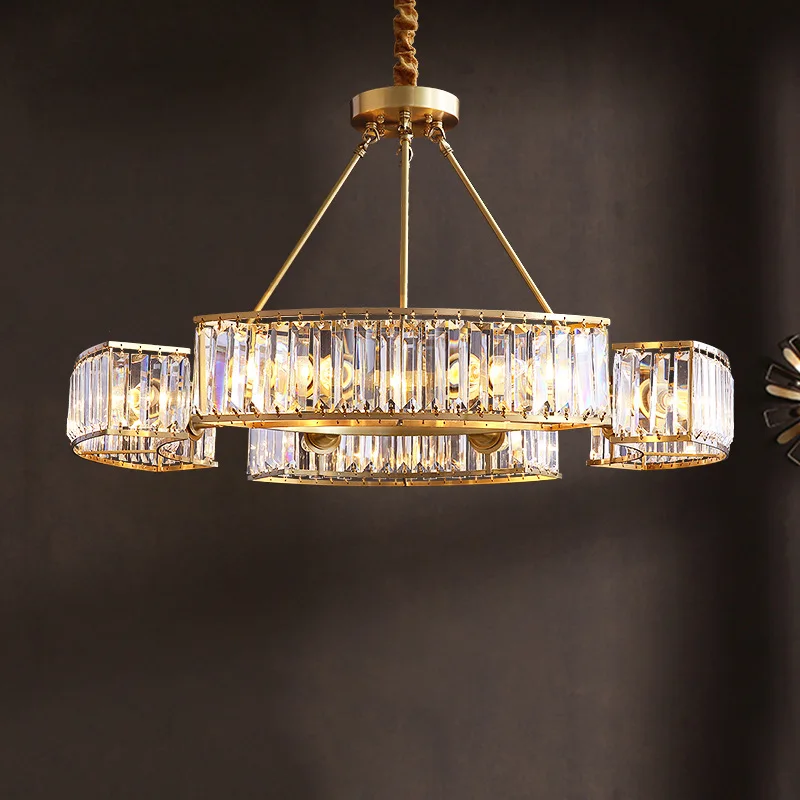 Postmodern LED pendant lights luxury crystal living room hanging lamp Nordic indoor restaurant bedroom copper lighting fixtures
Postmodern LED pendant lights luxury crystal living room hanging lamp Nordic indoor restaurant bedroom copper lighting fixtures