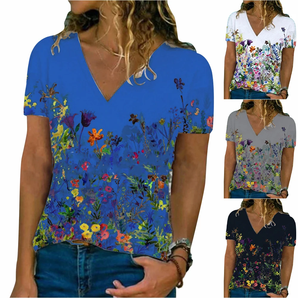 VICABO Print Floral T-shirt Summer 2021 Women Clothes With Short Sleeves V-neck Casual Ladies Fashion T-shirt Womens Tops
VICABO Print Floral T-shirt Summer 2021 Women Clothes With Short Sleeves V-neck Casual Ladies Fashion T-shirt Womens Tops