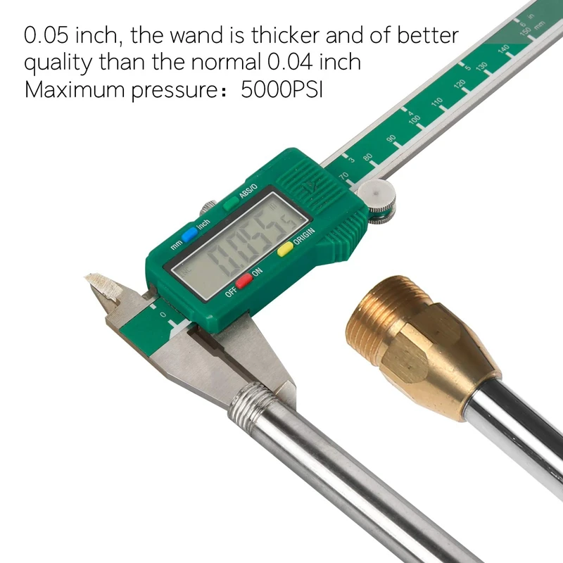 Stainless Steel Quick Connect Lance,Wand For Pressure Washers,Replacement Spray Wand,16 Inch,5000Psi
Stainless Steel Quick Connect Lance,Wand For Pressure Washers,Replacement Spray Wand,16 Inch,5000Psi