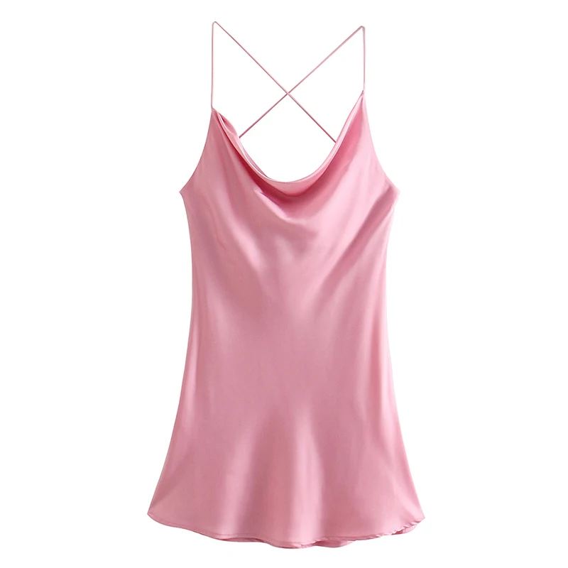 Sister Fara New Summer 2021 Sleeveless Camisole Dress Women V-Neck Backless Dress Female Casual Spaghetti Strap Mini Dresses
Sister Fara New Summer 2021 Sleeveless Camisole Dress Women V-Neck Backless Dress Female Casual Spaghetti Strap Mini Dresses