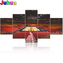 Diamond painting full square Miami Heat Movie American Airlines Arena 5 Panel diamond embroidery Mosaic For Living Room decor,