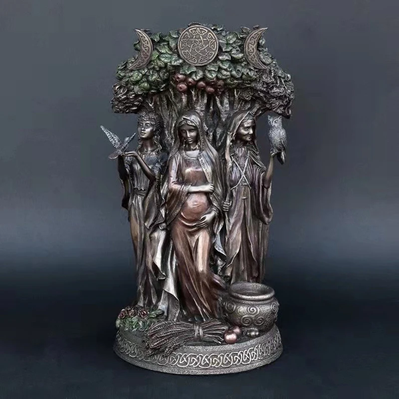 New Resin Statues Danu Irish Triple Goddess of The Tuatha De Danann Bronze Finish Statue 15*12*26cm
New Resin Statues Danu Irish Triple Goddess of The Tuatha De Danann Bronze Finish Statue 15*12*26cm