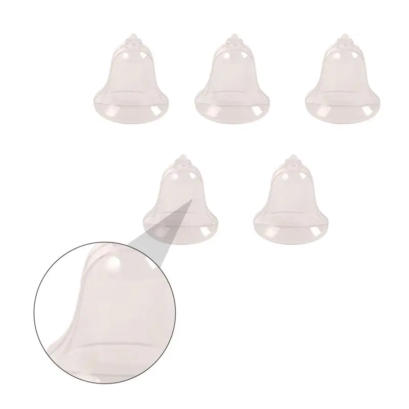 5Pcs Christmas Candy Box Bell Shape Storage Box Plastic Sugar Jar (Transparent)
5Pcs Christmas Candy Box Bell Shape Storage Box Plastic Sugar Jar (Transparent)