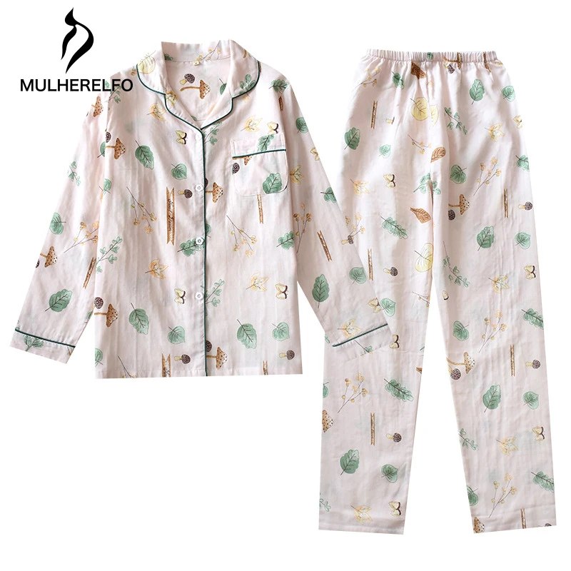 Korean 2-Piece Turn-Down Collar Womens Pajamas Lovely Cartoon Long Sleeve Female Homewear Casual Loose Single Breasted Sleepwear
Korean 2-Piece Turn-Down Collar Womens Pajamas Lovely Cartoon Long Sleeve Female Homewear Casual Loose Single Breasted Sleepwear