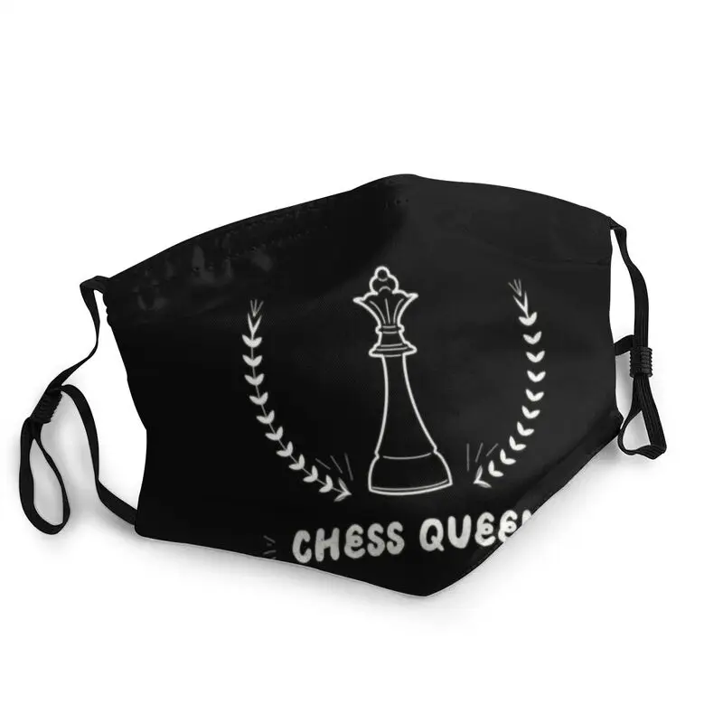 

Chess Queen Washable Face Mask Unisex Adult Board Game Fan Anti Haze Dustproof Protection Cover Respirator Mouth Muffle