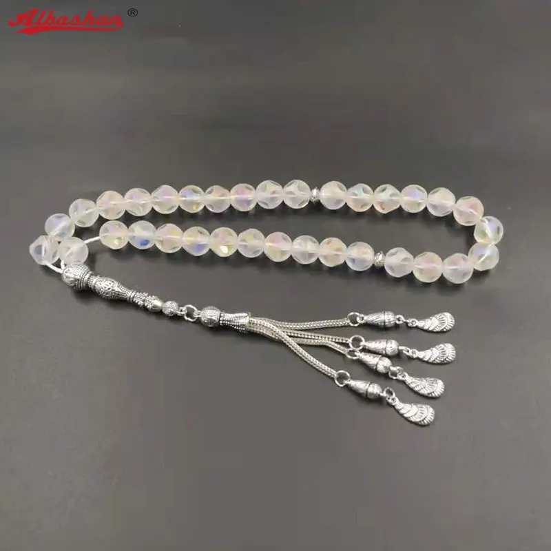 

Ladies Tasbih Colorful White Crystal Muslim 33 45 66 Bead Bracelet Rosary Islamic Accessories Gift Eid Mubarak Turkish Jewelry