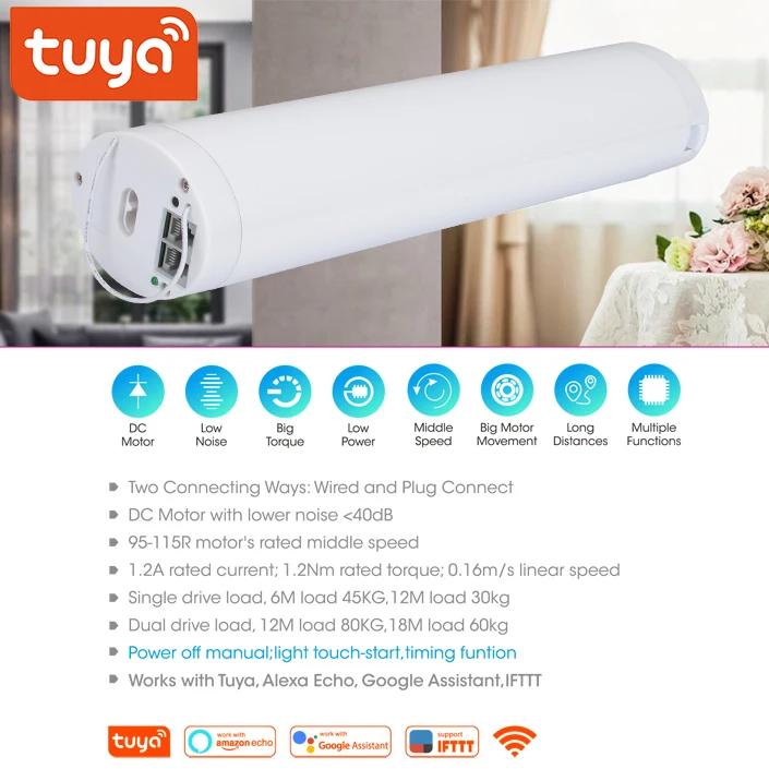 Tuya Wifi занавес мотор smart app/пульт дистанционного управления vioce управление через