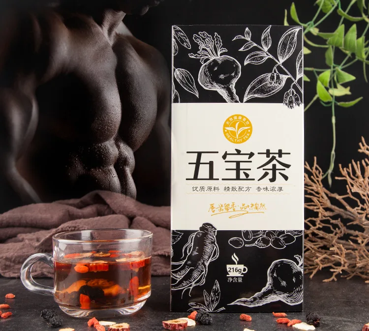 216g/boxes Eight treasure tea ginseng five treasure tea man solid health male treasure tea yellow essence tea health tea
216g/boxes Eight treasure tea ginseng five treasure tea man solid health male treasure tea yellow essence tea health tea