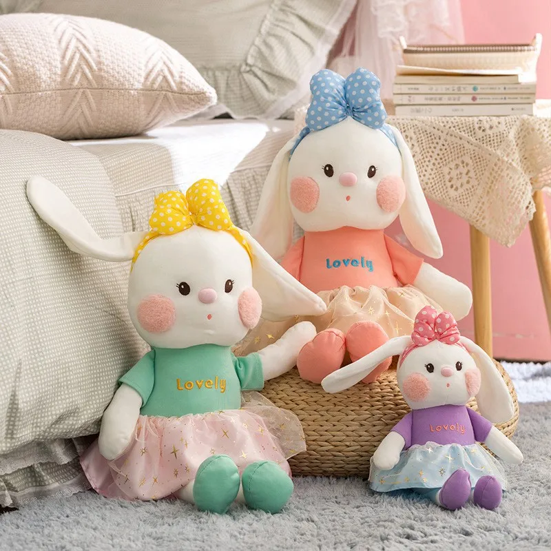 Lovely Blush Rabbit Plush Toy Soft Stuffed Cartoon Animal Veil Dress Bow-knot Bunny Doll Girls Room Decor Birthday Gift For Kids
Lovely Blush Rabbit Plush Toy Soft Stuffed Cartoon Animal Veil Dress Bow-knot Bunny Doll Girls Room Decor Birthday Gift For Kids